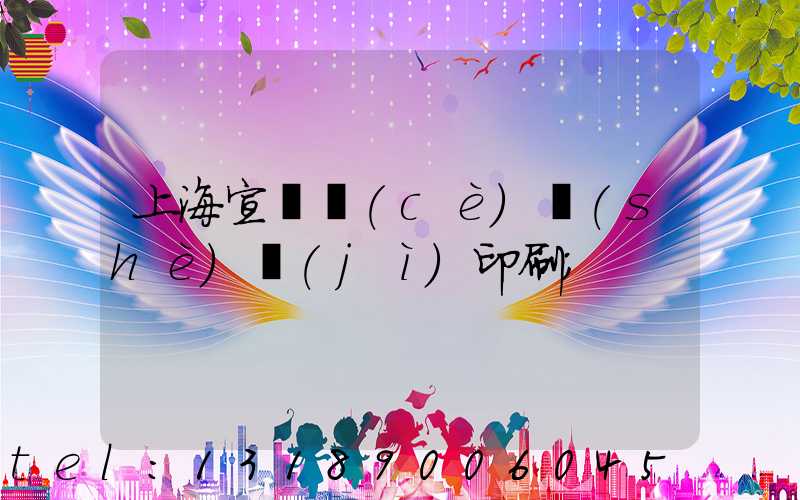 上海宣傳冊(cè)設(shè)計(jì)印刷