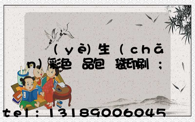 專業(yè)生產(chǎn)彩色禮品包裝袋印刷廠