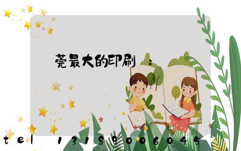 東莞最大的印刷廠