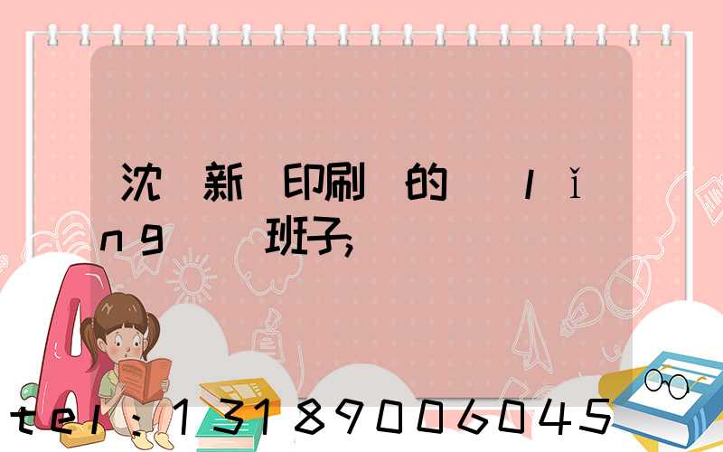 沈陽新華印刷廠的領(lǐng)導班子