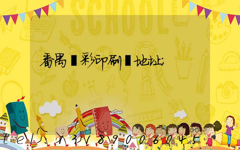 番禺藝彩印刷廠地址